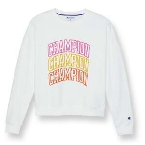 NWT Champion Sweatshirt White Graphic Size S